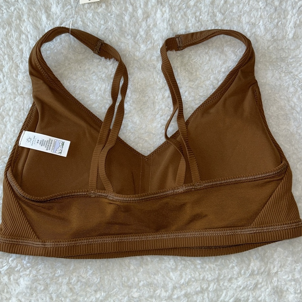Aerie Goals Offline Medium Support Bra Brown Medium NWT - Picture 4 of 6